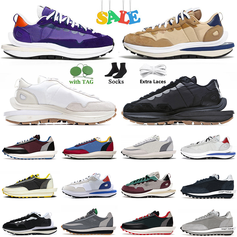 

2023 Quality Ldv Waffle Running Shoes for Mens Women Sacais Blazer Undercover Vaporwaffle Black Gum Sail Fragment Grey LDVWaffle Platform Sneakers Trainers Size 45, A#28 pine green 36-45