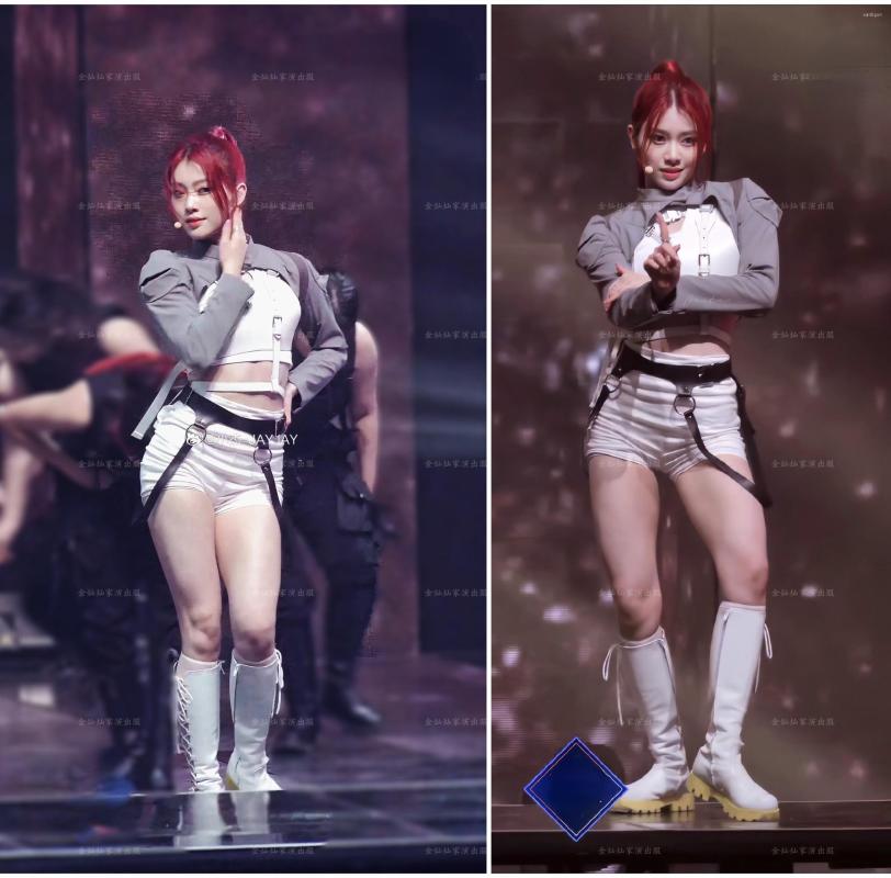 

Women's Tracksuits Kpop Korea Girl Group Pole Dance Clothing Nightclub Female Singer Short Hoodies Vest Tops Dancer Stage Costumes Women, 1sets