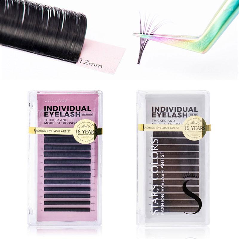 

False Eyelashes 8mm-14mm C/D Faux Mink Individual Dark Black Natural Soft Lashes Professional For Eyelash Extension