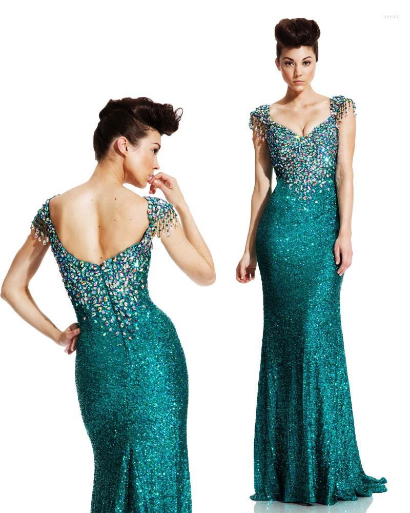 

Party Dresses Vestidos De Festa Long Prom 2022 Vestido Longo Elegant Evening Gowns Sequined Crystal Dress, Picture shown