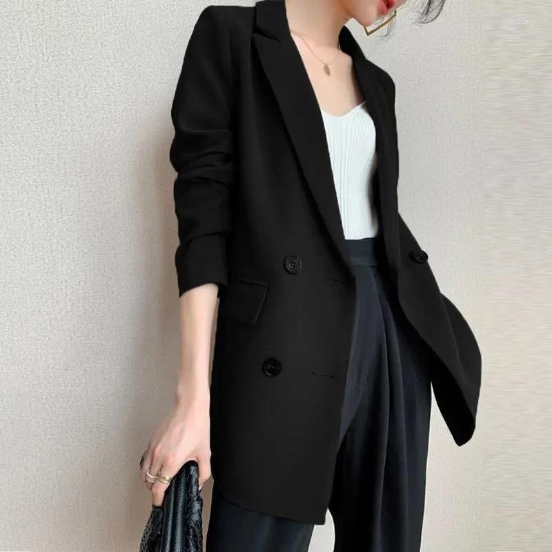 

Women' Suits 2022 Spring Autumn Coats Women' Suit Jacket Slim Double Breasted Tide Outwear Casual Fashion Temperament Top Female, Coffee