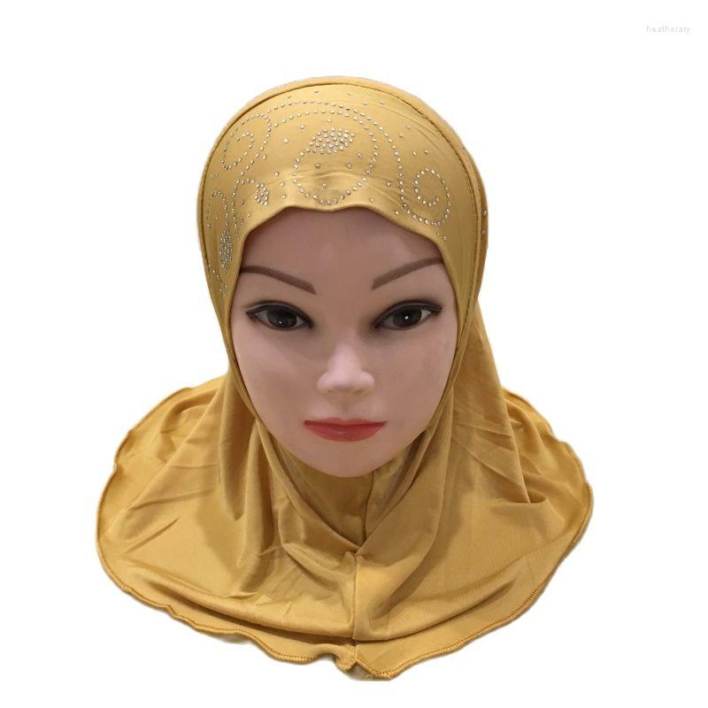 

Ethnic Clothing H142 Beautiful Small Girl Amira Hijab With Lace On Back Fit 2-7 Years Old Pull Islamic Scarf Head Wrap