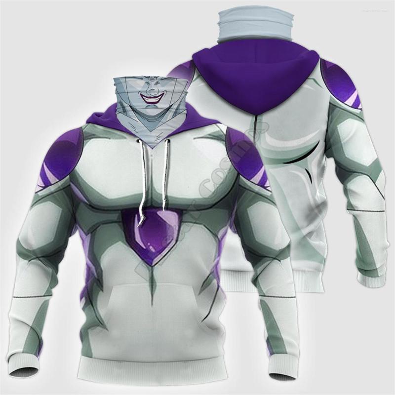 

Men's Hoodies Goku Vegeta Frieza 3D Printed Fashion Sweatshirt Women Men Casual Pullover Hoodie Mask Warm Cosplay Costumes 06