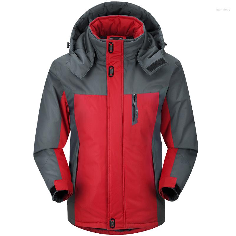 

Men's Down 2022 Winter Parka Men Windbreaker Plus Velvet Thick Warm Windproof Coats Mens Military Hooded Anorak Jackets E254, Red