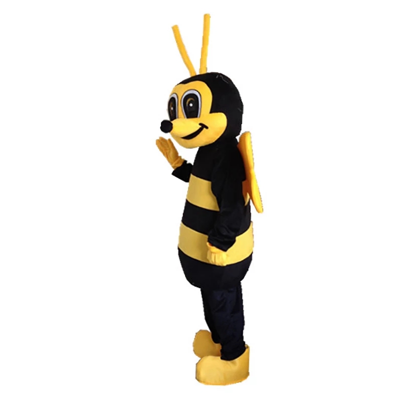 

Bee Mascot Costume Adult Size Honeybee Halloween Animation Role Play, As pic