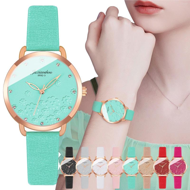 

Wristwatches Top Brand Fashion Women Watches Luxury Magnet Buckle Flower Rhinestone Watch Ladies Wrist Bracelet Wristwatch