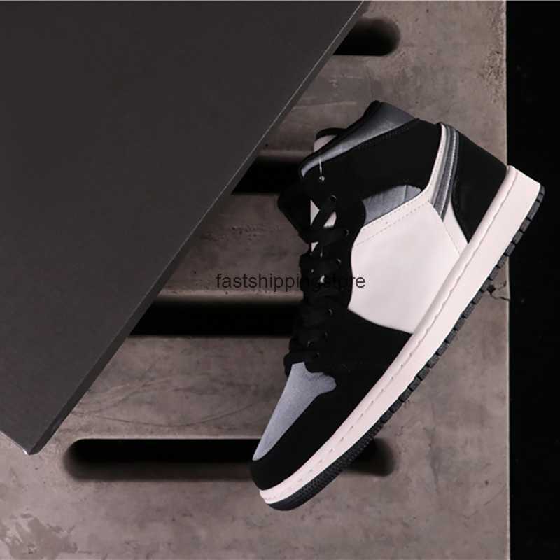 

Shoes Jumpman 1 1S OG Mid Luxury designer Lychee Skin North Carolina Black suede Sports Sneakers, #1
