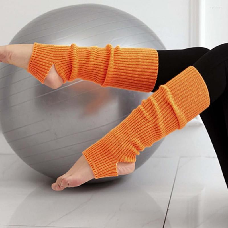 

Women Socks 1 Pair Knitted Leg Chic Solid Color High Density Blow Knee For Outdoor Warmers, White