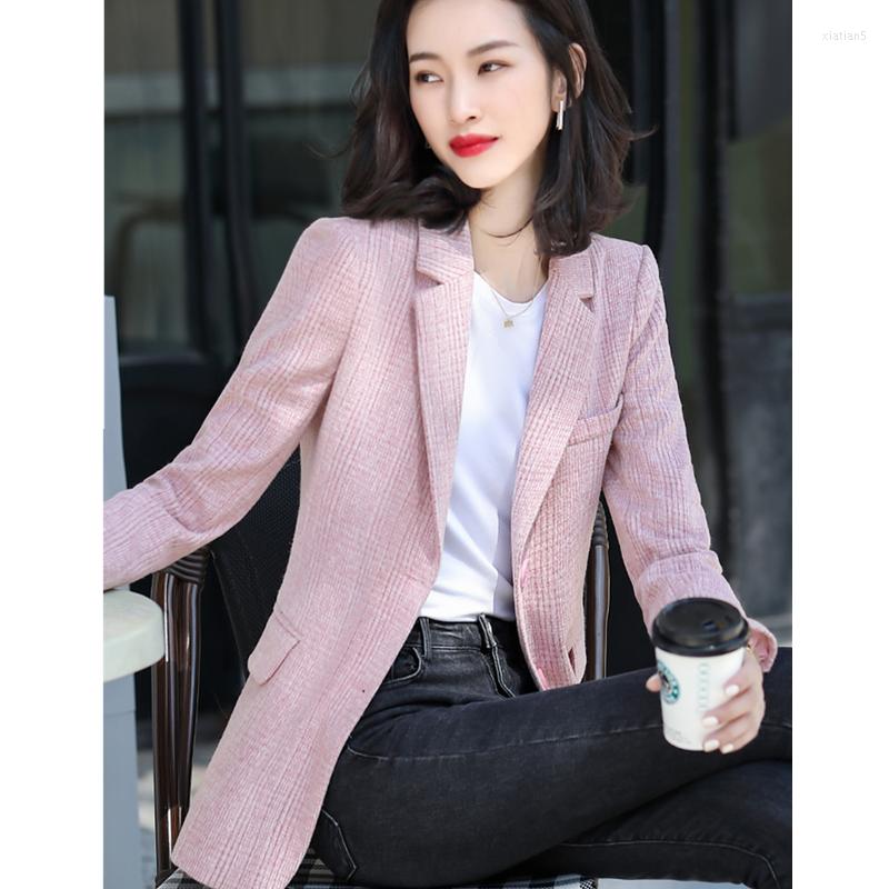 

Women's Suits Ladies Elegant Jacket Women 2022 Spring And Autumn Fashion All-match Casual Temperament Plaid Suit, Gray