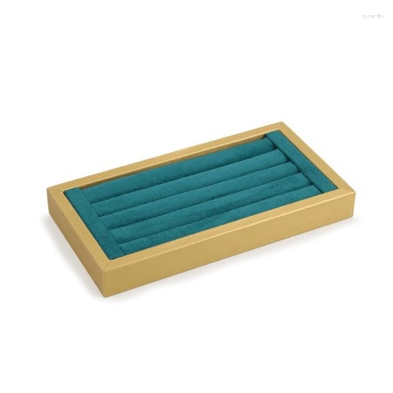 

Jewelry Pouches Leather Rings Display Mini Stand Bamboo Holder Organizer