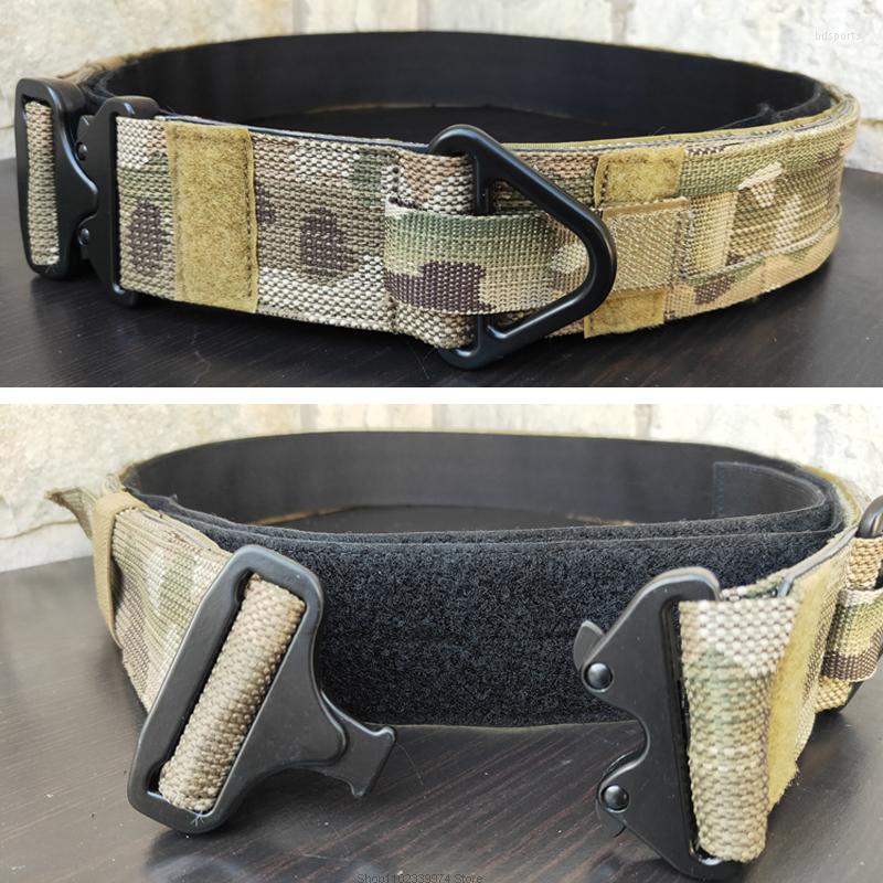 

Waist Support Multicam Belt Tactical Shooting Battle Army Military CS Outdoor Hunting Molle 2 Inch Fighter Combat Equipment, Black