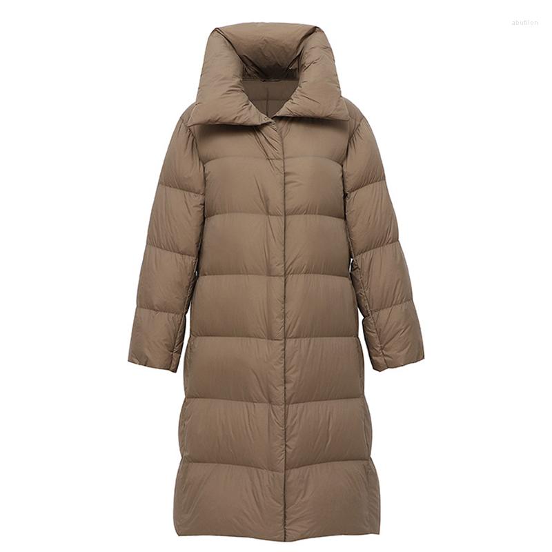 

Women's Down Winter Women Coat Ultra Light Padded 90% White Duck Puffer Jacket Female Lapel Snow Warm Overcoat, Red 125pcs