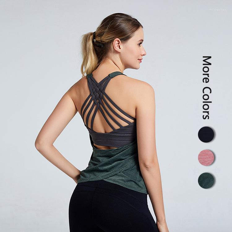 

Men's Polos Celebrity Style Women's Yoga Mat Sports Vest Fitness Mock Two-Piece Onesie Training Breathable Beauty Back Short Sleeve Yw3, Green