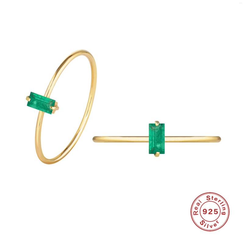 

Cluster Rings Aide 925 Sterling Silver Chic Emerald Green Tourmaline Finger For Women Elegant Simple Paraiba Wedding Fine Jewelry