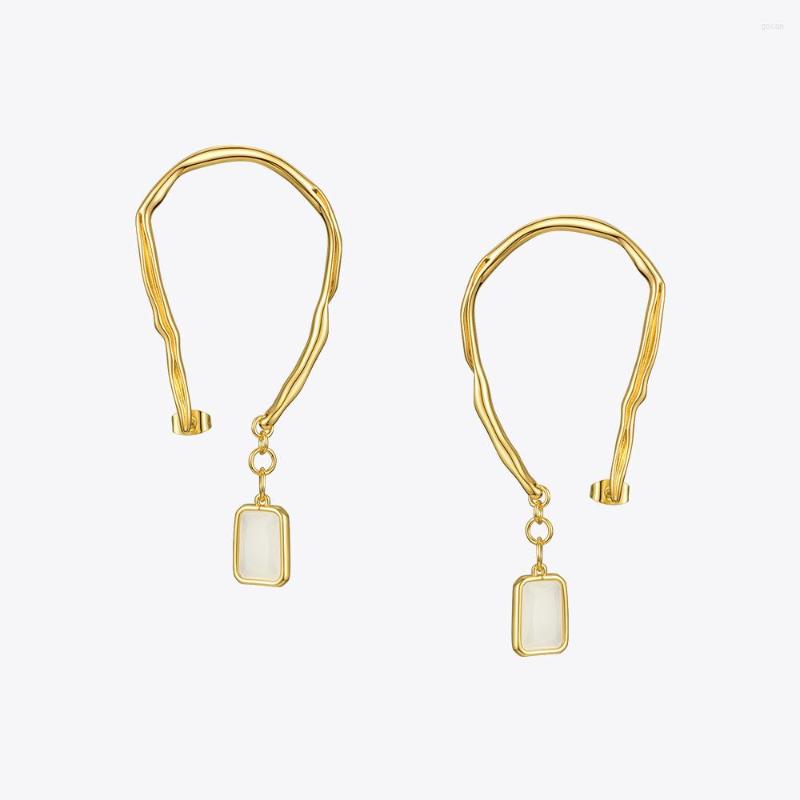 

Hoop Earrings ENFASHION Irregular Auricle For Women Gold Color Stone Loop Earings Fashion Jewelry Party Gifts Kolczyki E201191