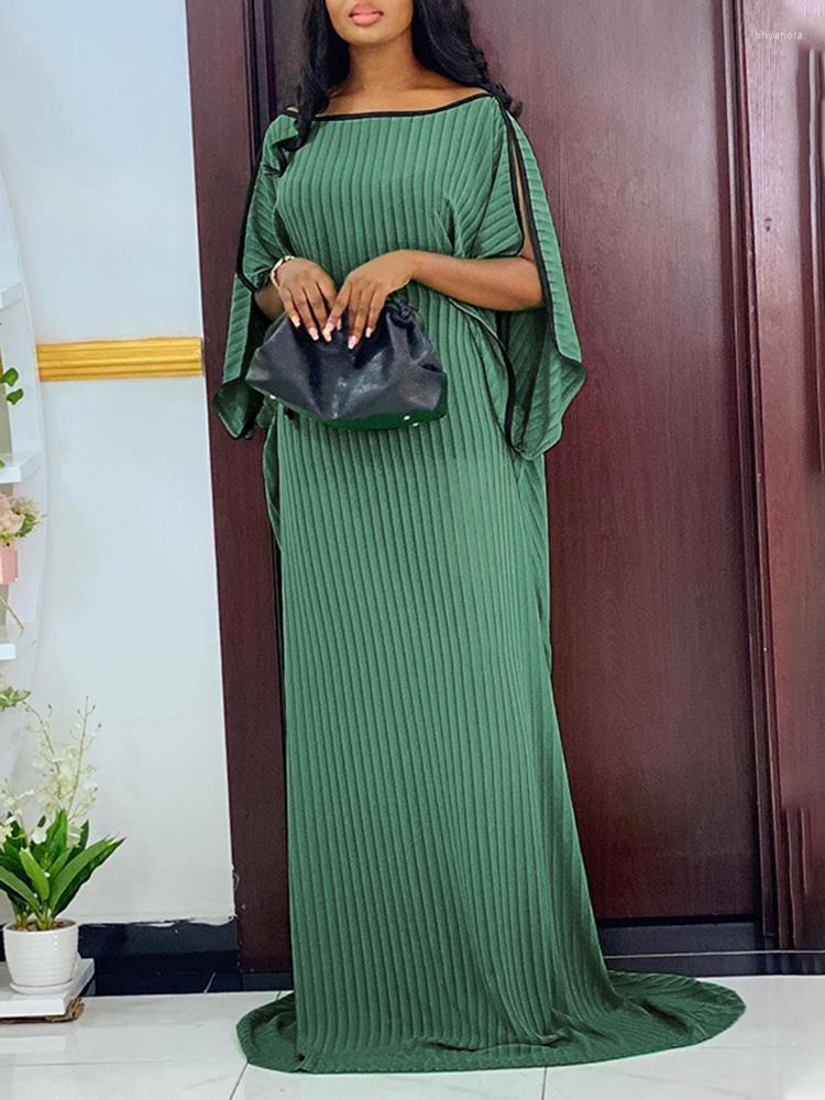 

Casual Dresses Long Maxi Dress VONDA 2022 Sexy Party Vestidos Bohemian Women Fashion Sleeve Holiday Robe Vintage Sundress Femininas, Green