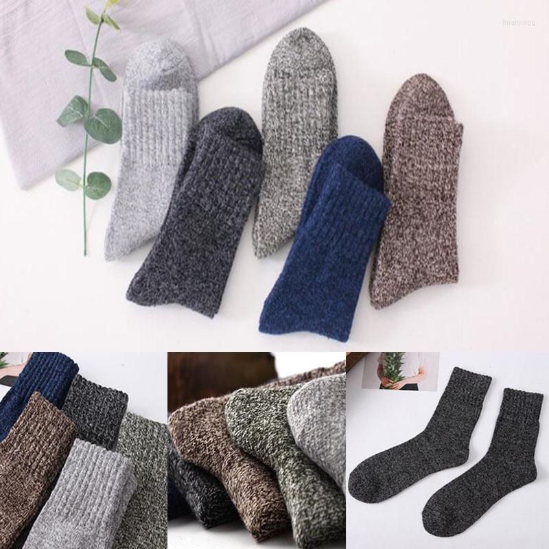 

Men's Socks 5 Pairs /Lot Business Breathable Stockings Soft Cotton Winter Solid Color Black Wool Casual Elastic 2022 Thick, Grass green-5pcs