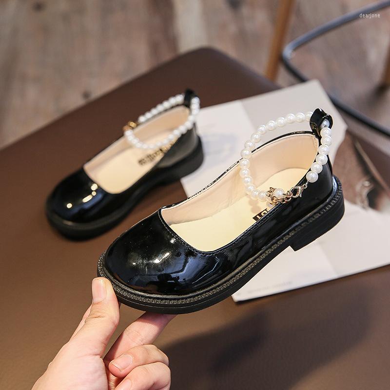 

Athletic Shoes Spring Autumn Kids T Strap Leather For Girls Boys Non-slip Toddlers Mary Janes Baby Children Buckle Flats, Beige