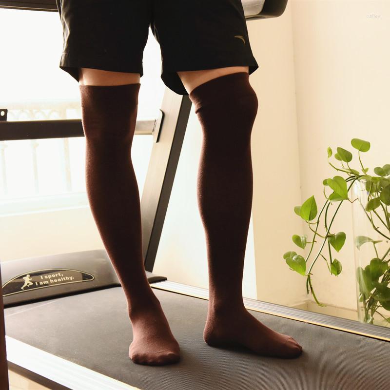 

Men's Socks Men Over Knee Thigh-High Winter Cotton Warm Long Thigh High, Black