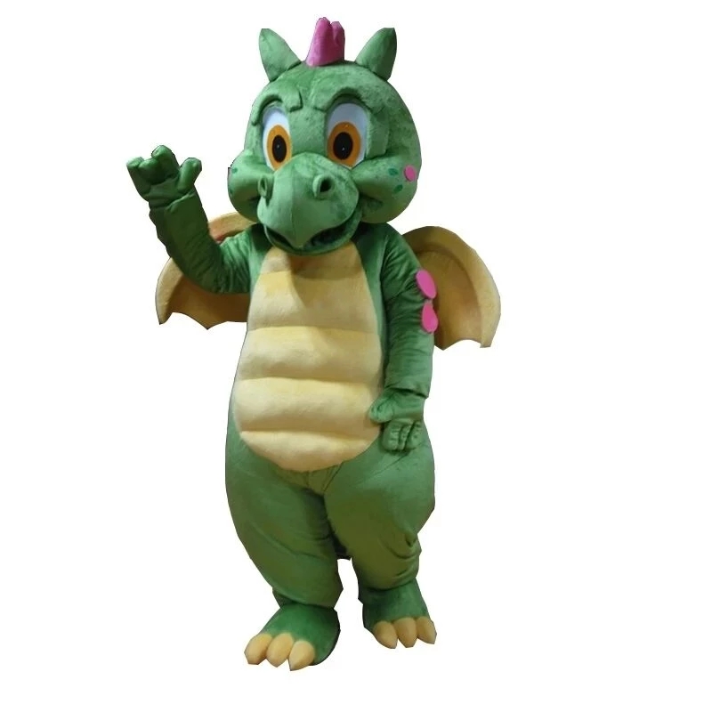 

Green Dinosaur Mascot Adult Costume Dragon Halloween Carnival Party Valentine's Day Funny Anime Show, As pic