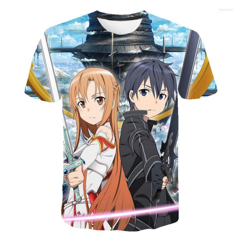 

Men's T Shirts 2022 Anime Men And Women Sword Art Online 3d Print T-shirt Fashion Short-sleeved Tops Summer Casual Trendy Clothes