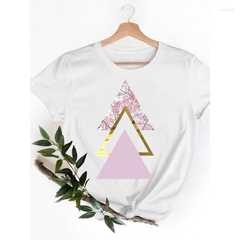 

Women's T Shirts Short Sleeve Ladies Print T-shirts Geometric Spring Clothing Women Summer Casual Clothes FD2349, Tg2