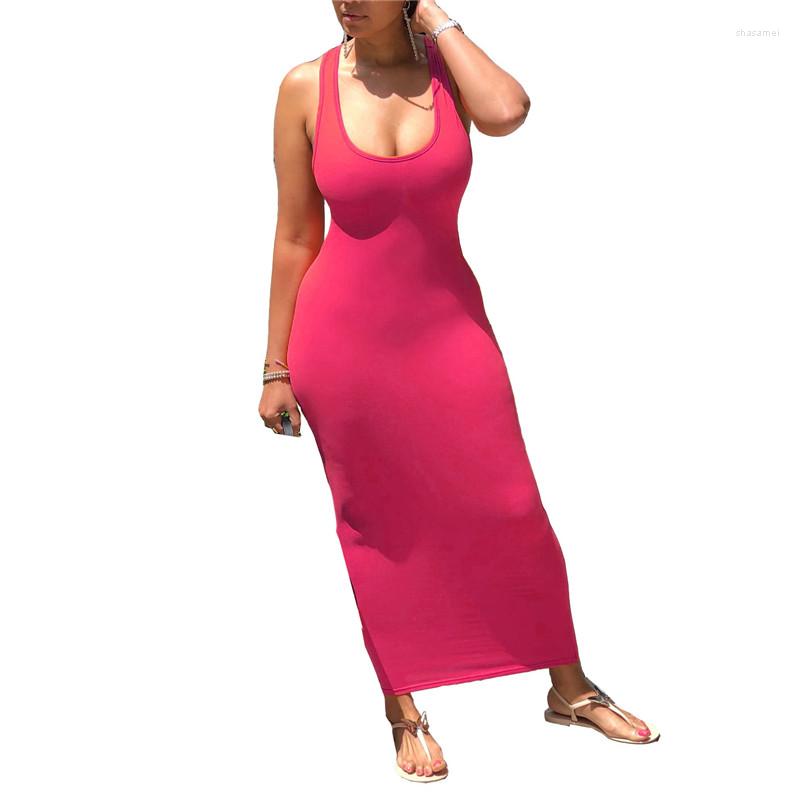 

Casual Dresses Dress For Women Backless Bohemian Long Strapless Solid Sexy Maxi Sleeveless Elegant Summer Fashion, Black