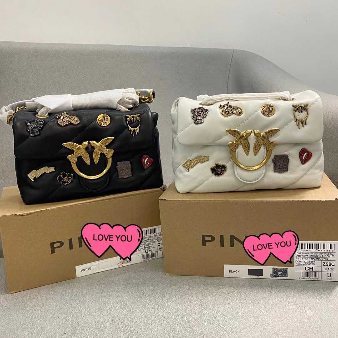 

pinkos Designers bags Swallow Bag New Badge One Shoulder Pillow Women Casual Fashion Straddle Armpit Chain, White5