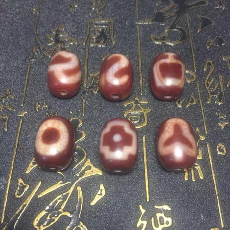 

Beads Tibet DZI Agate 15 20mm Red Fire For Dark Grain Money Hook Bodhi Lotus Aquarius Cross Buddha Men&women Jewelry DIY