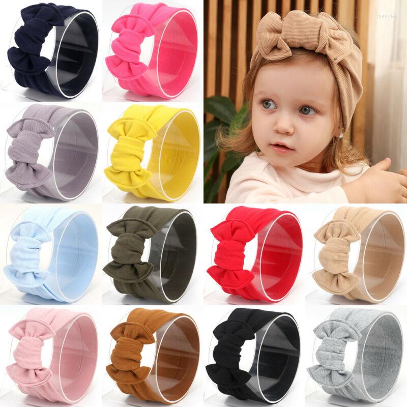 

Hair Accessories Toddler Baby Girls Big Bow Knot Headband Nylon Hairband Stretch Turban Head Wrap, Picture shown