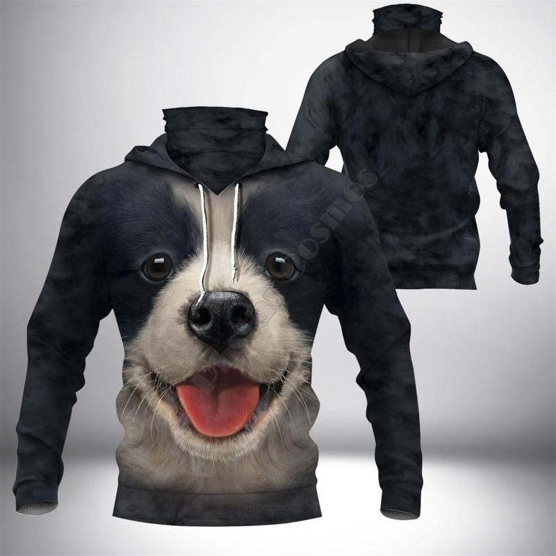 

Men's Hoodies Border Collie 3D Printed Fashion Sweatshirt Women Men Casual Pullover Hoodie Mask Warm Cosplay Costumes 06