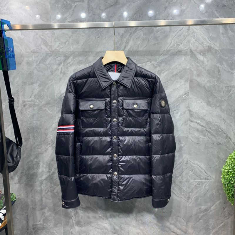 

Plus size men down jacket light goose parka classic embroidered armband Down coats designer jackets nylon waterproof cardigan coat 4xl 5xl, Black