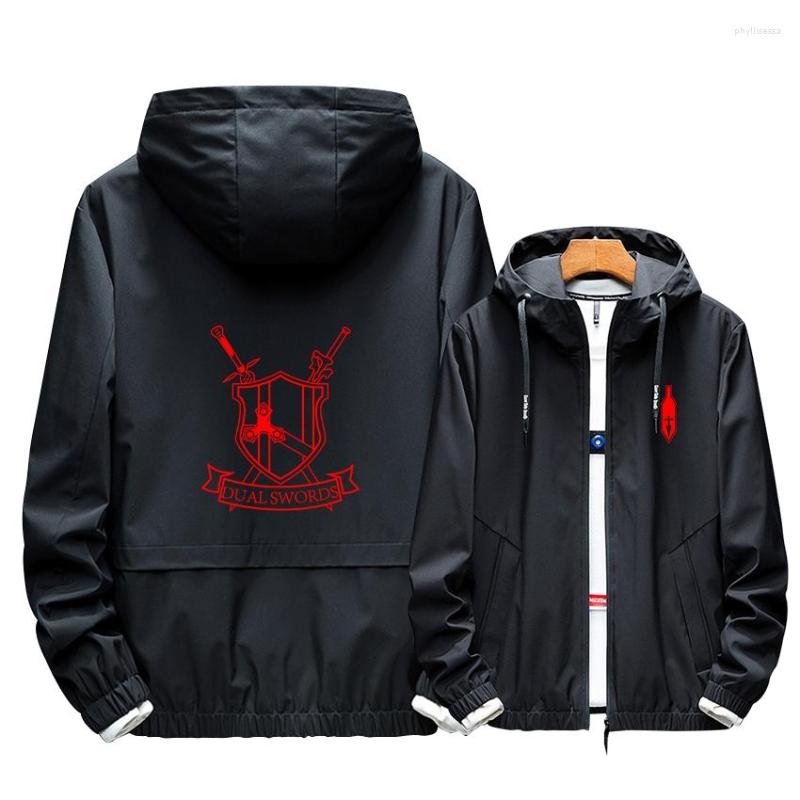 

Men' Hoodies Couples Coat Cosplay Hoodie Sword Art Online Kirigaya Kazuto Luminous Print Black Zipper Hooded Tooling Thick Jacket Winter, 01