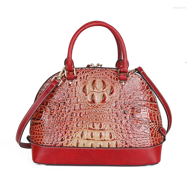 

Evening Bags YourSeason Female Retro Alligator Luxury Shoulder Crossbody Genuine Leather Ladies Vintage Handmade Embossing Handbags, Green