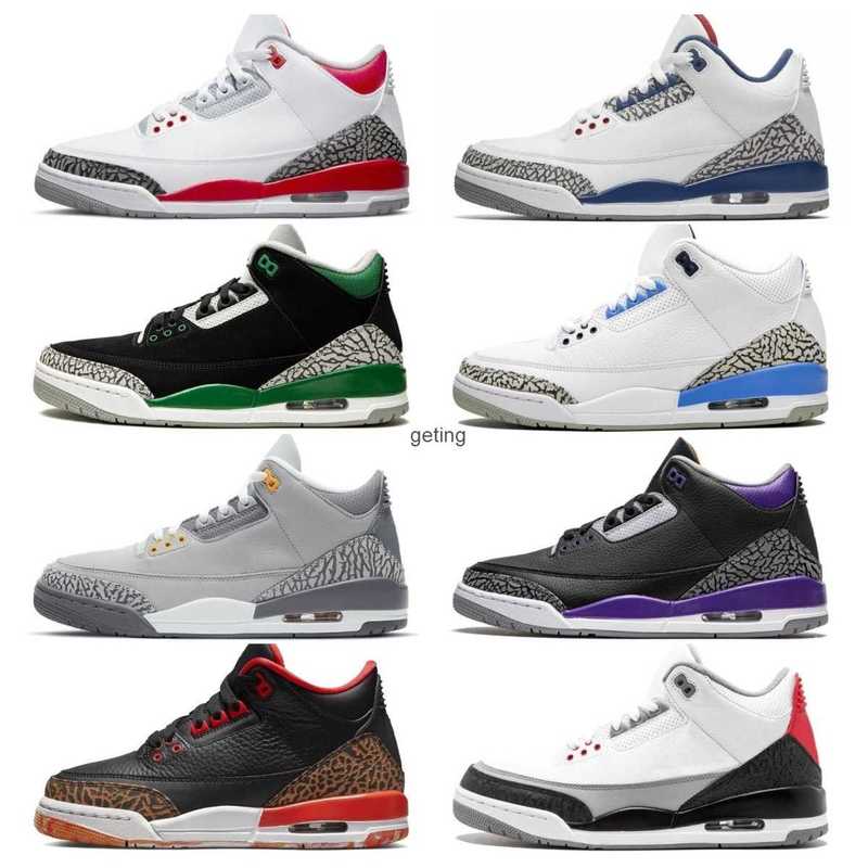 

within 3 days shipout Shoes Lucky Green Jumpman 3s White Cement 3 Women Marstone Fire Red Black Gold Sports UNC True Blue Cool, Color31