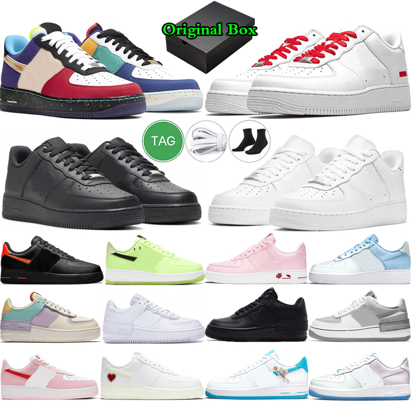 

outdoor Shoes af1 airforce 1s 1 one Classic Low shadow What The LA skateshoes 1 Men Women Triple White Black Wheat Trainers Sneakers With Box Tag Eur 36-45 airforces lows, #35 triple black low 36-45