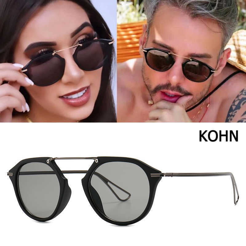 JackJad 2023 Fashion Cool KOHN Style Vintage Round Sunglasses Classic Eyewear Frame Brand Design Sun Glasses Oculos R231128-image-830090740