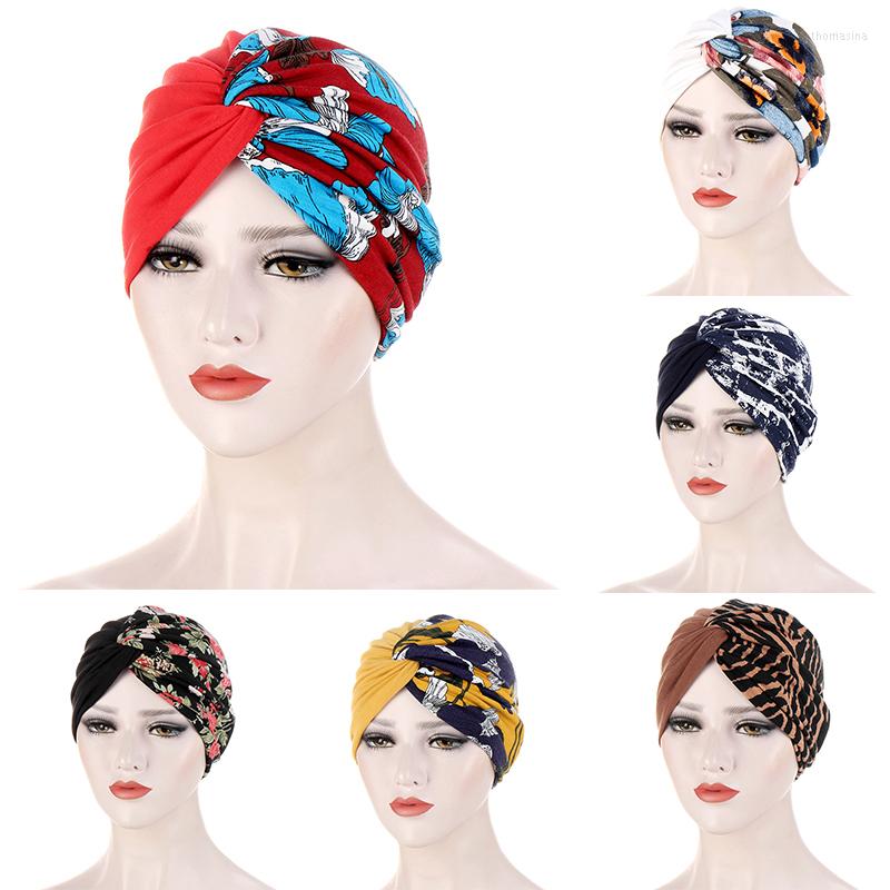 

Ethnic Clothing Women Soft Floral Print Cotton Turban Fashion Banadans Cancer Headwrap Chemo Cap Head Wrap Hair Accessories