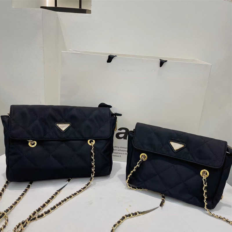 

Luxury Chain Shoulder Bag Women Polyester crossbody Designer Handbag Fashion Rhombus Messenger Bags Lady Travel Purse, Black large