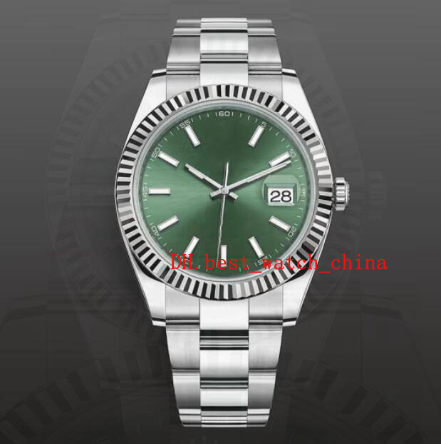 

9 options Men's watch Automatic machinery 18k white gold between fine steel date display watch 41mm black disc 116334 Asia 2813 movement Christmas gift