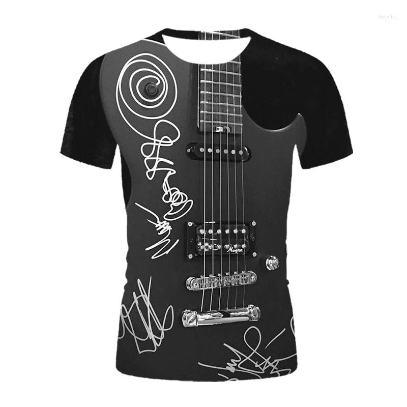 

Men's T Shirts Rock Music Guitar Summer 3DT Shirt And Women's T-shirt Fashion Casual Streetwear Oversize 6XL, 1081