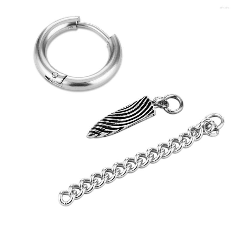 

Hoop Earrings Silver Color Small Circle For Women Men Retro Stainless Steel Huggies Tiny Ear Rings Kpop Jewelry Gift