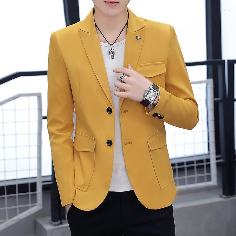 

Men's Suits Classic Solid Color Blazer Suit Men Korean Version Dress Jacket Casual Slim Fit Clothing Plus Size 3XL Shanxi Coat, Black