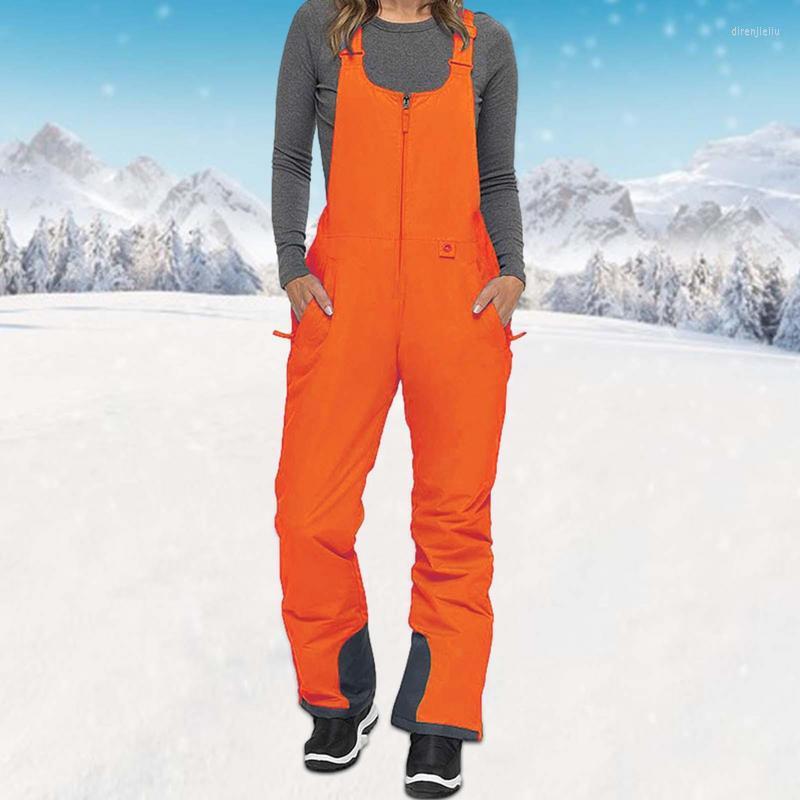 

Skiing Pants Outdoor Ski Men' And Women' Suspenders Cotton Waterproof Windproof Warm Thickened For Hiking, Picture shown