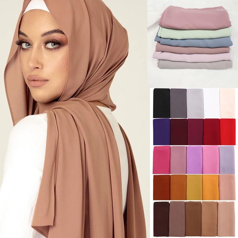 

Ethnic Clothing 2022 Fashion Women Solid Chiffon Headscarf Ready To Wear Instant Hijab Scarf Muslim Shawl Islamic Hijabs Arab Wrap Head