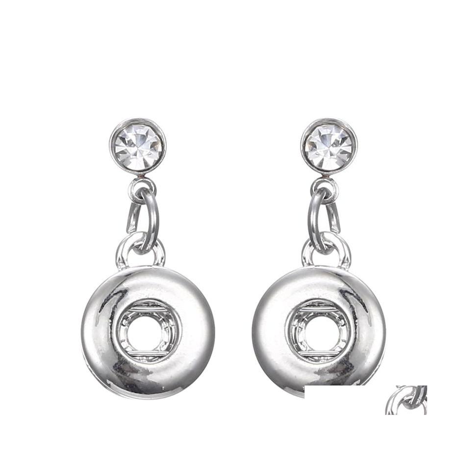 

Charm Noosa Snap Button Earring Crystal Stud Earrings Ear Jewelry Fit 12Mm Buttons Simple For Women Drop Delivery Dhkra