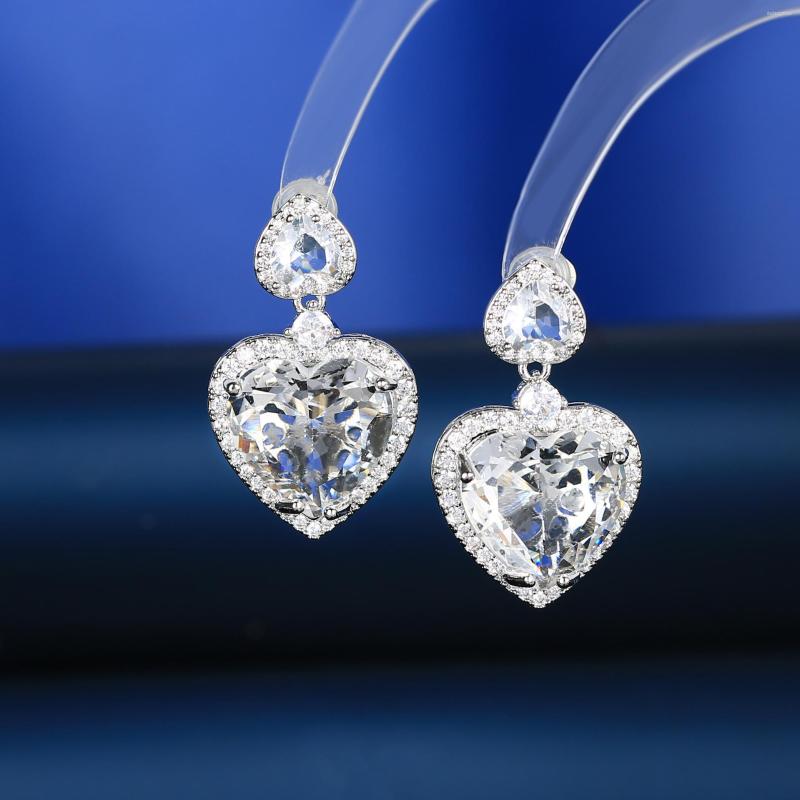 

Stud Earrings Bilincolor Light Luxury Zircon Love For Party Or Wedding