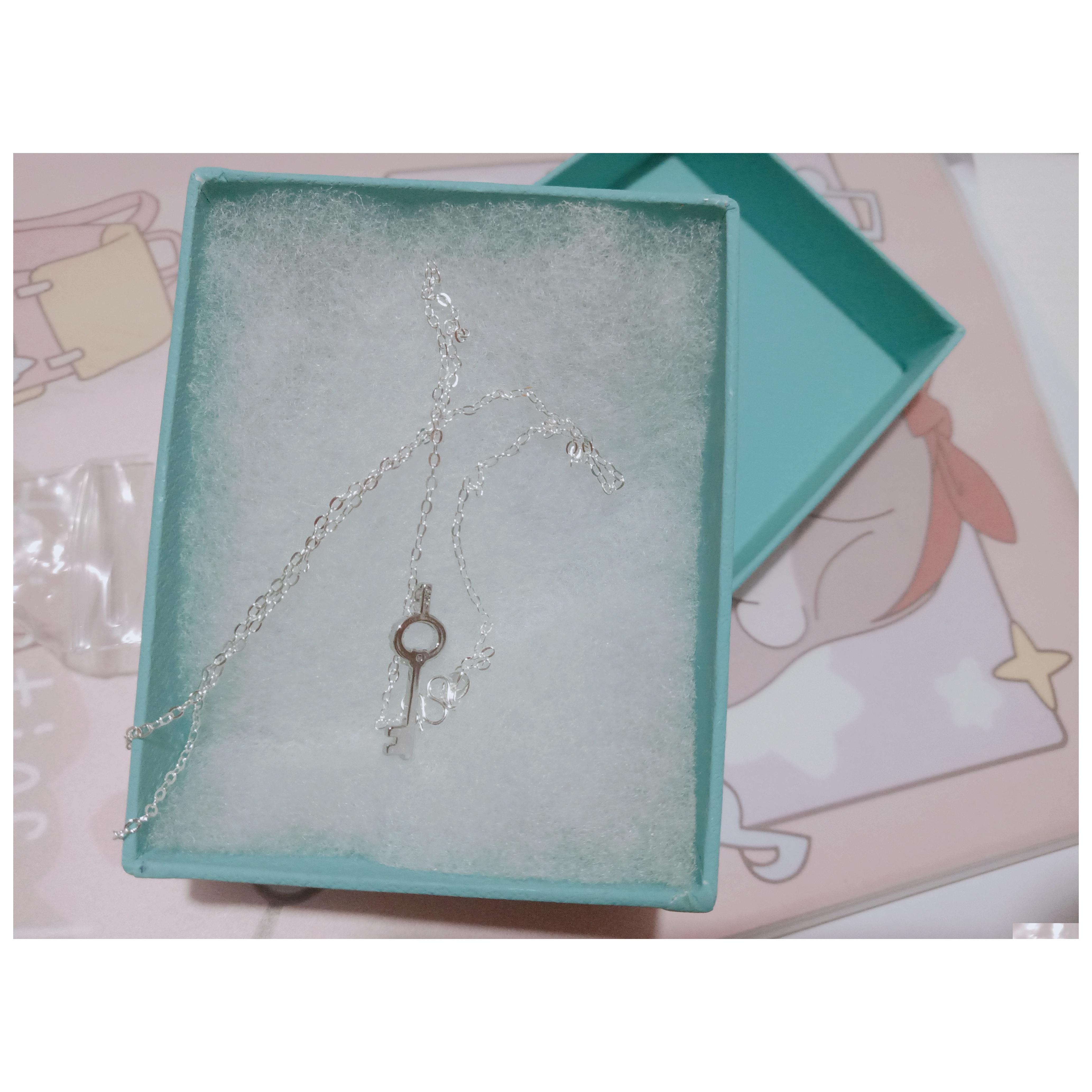 

Pendant Necklaces 100 925 Sterling Sier Jewelry Love Key Necklace With White Crystals Rolo Chain 18Inch Valentines Womens Gift Y0113 Dhnck