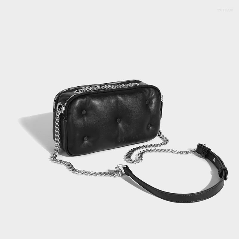 

Evening Bags Luxury Cotton Quilted Shoulder Bag Designer Down Padded Crossbody For Women Small Winter Space Handbags And Purses Tote, Black