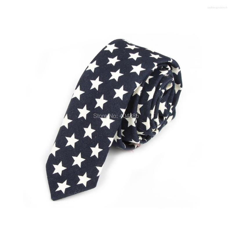 

Bow Ties Fashion Star Print SKinny Tie 5cm Width Narrow Cotton Neck For Men